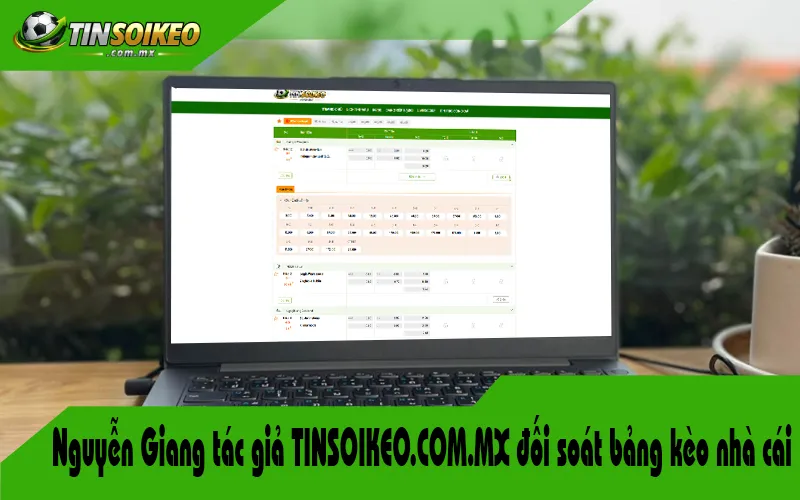 Nguyễn Giang tác giả TINSOIKEO.COM.MX đối soát bảng kèo nhà cái