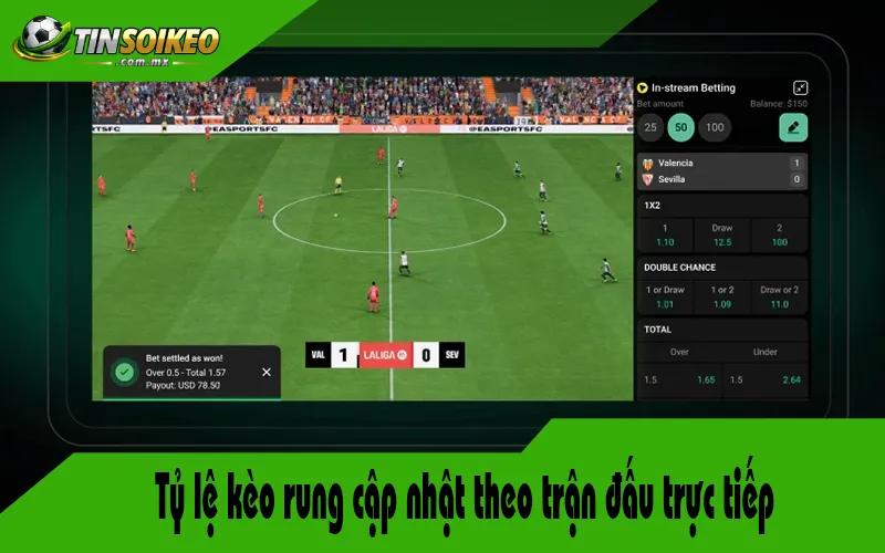 Tỷ lệ kèo rung cập nhật theo trận đấu trực tiếp Tỷ lệ kèo rung cập nhật theo trận đấu trực tiếp